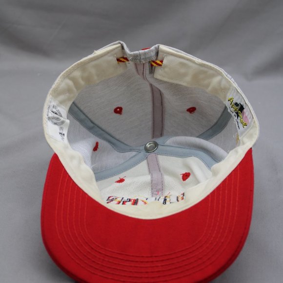 Calgary Flames Hat (VTG) - Flames Block Script - Adult Draw Stringback - Picture 8 of 10